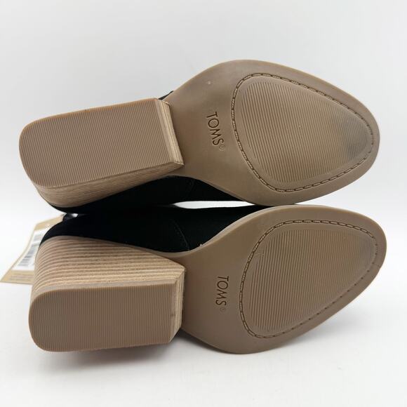 Toms Womens Noa Ankle Boots US 5 EU 35.5 Black Suede Pull On NIB - Picture 11 of 12